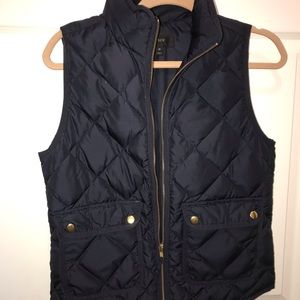 J. Crew Navy Puffer Vest